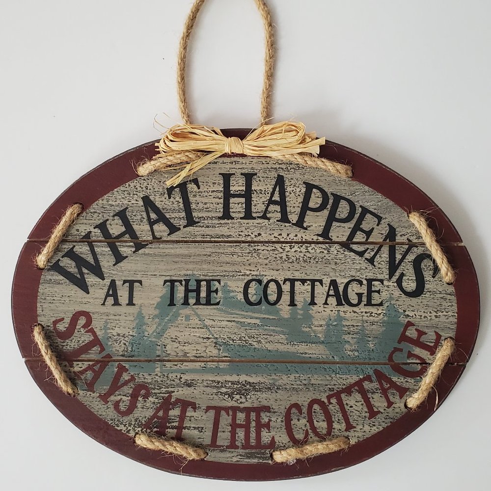 NEW funny quote wood sign rope accent rustic cottagecore decor coastal farmhouse